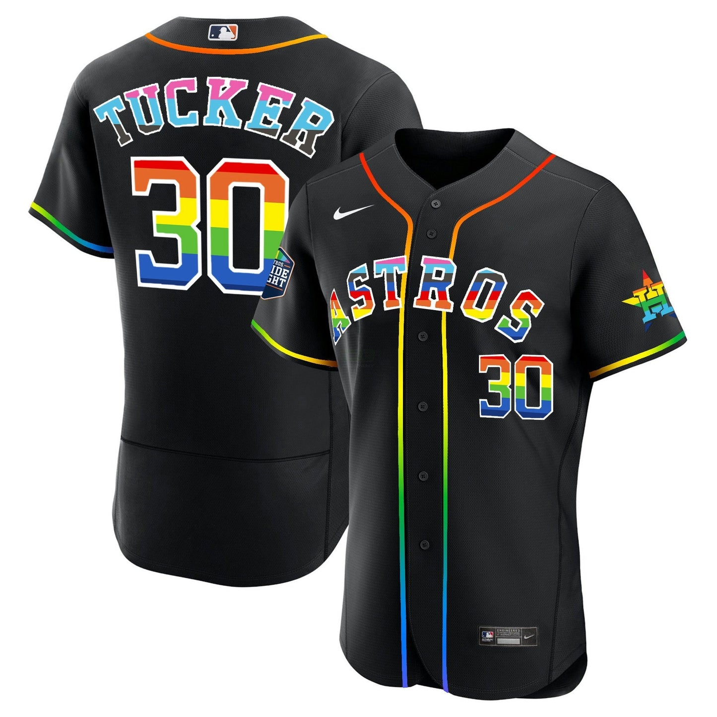 Camisa MLB Men’s Houston 2023 Flex Base Pride Jersey – Stitched
