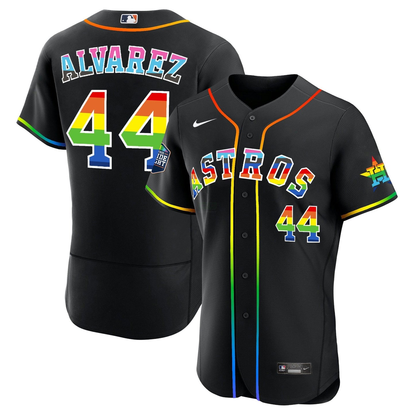 Camisa MLB Men’s Houston 2023 Flex Base Pride Jersey – Stitched