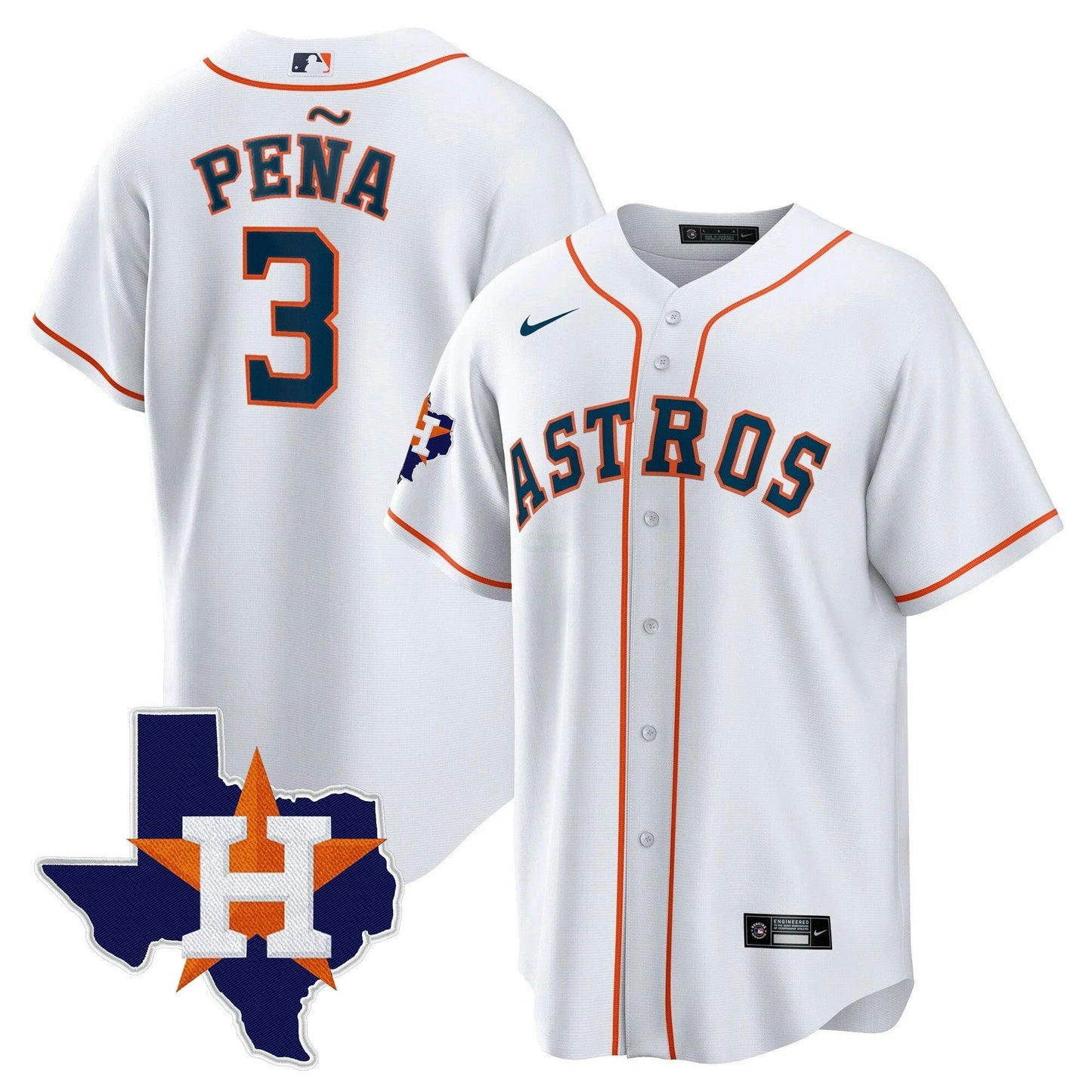 Camisa MLB Men’s Houston 2024 Dourada Jersey – Texas Patch