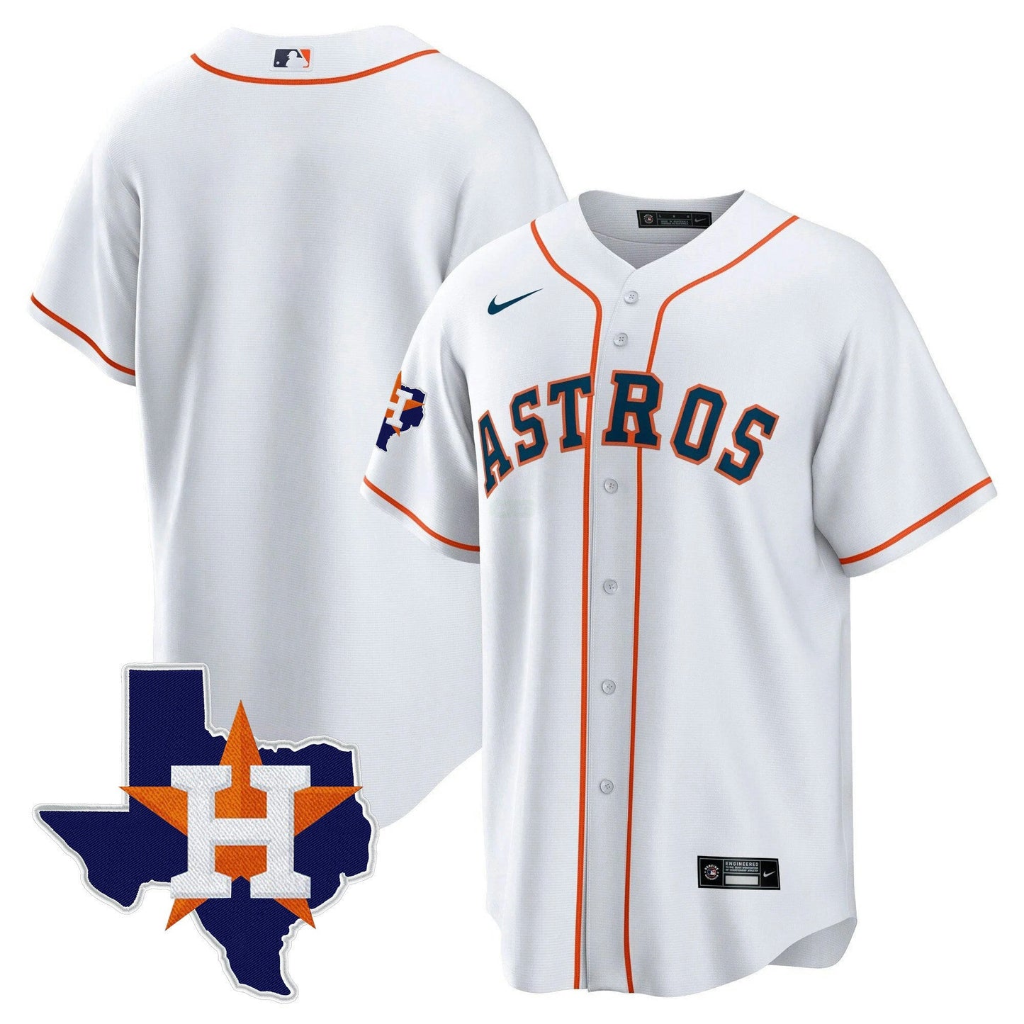 Camisa MLB Men’s Houston 2024 Dourada Jersey – Texas Patch