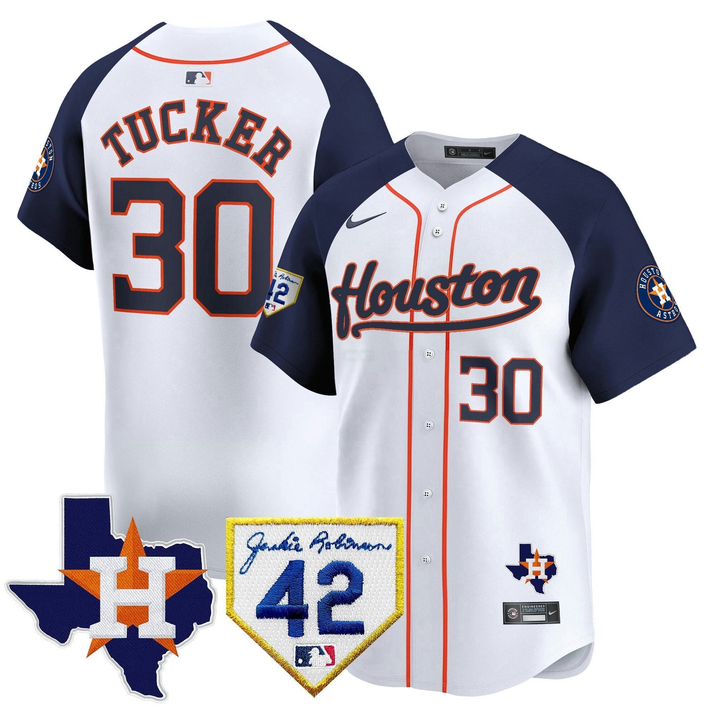 Camisa MLB Men’s Houston 2024 Jackie Robinson Patch Vapor Premier Limited Jersey