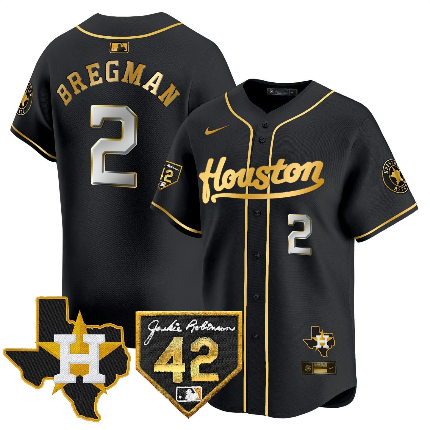 Camisa MLB Men’s Houston 2024 Jackie Robinson Patch Vapor Premier Limited Jersey