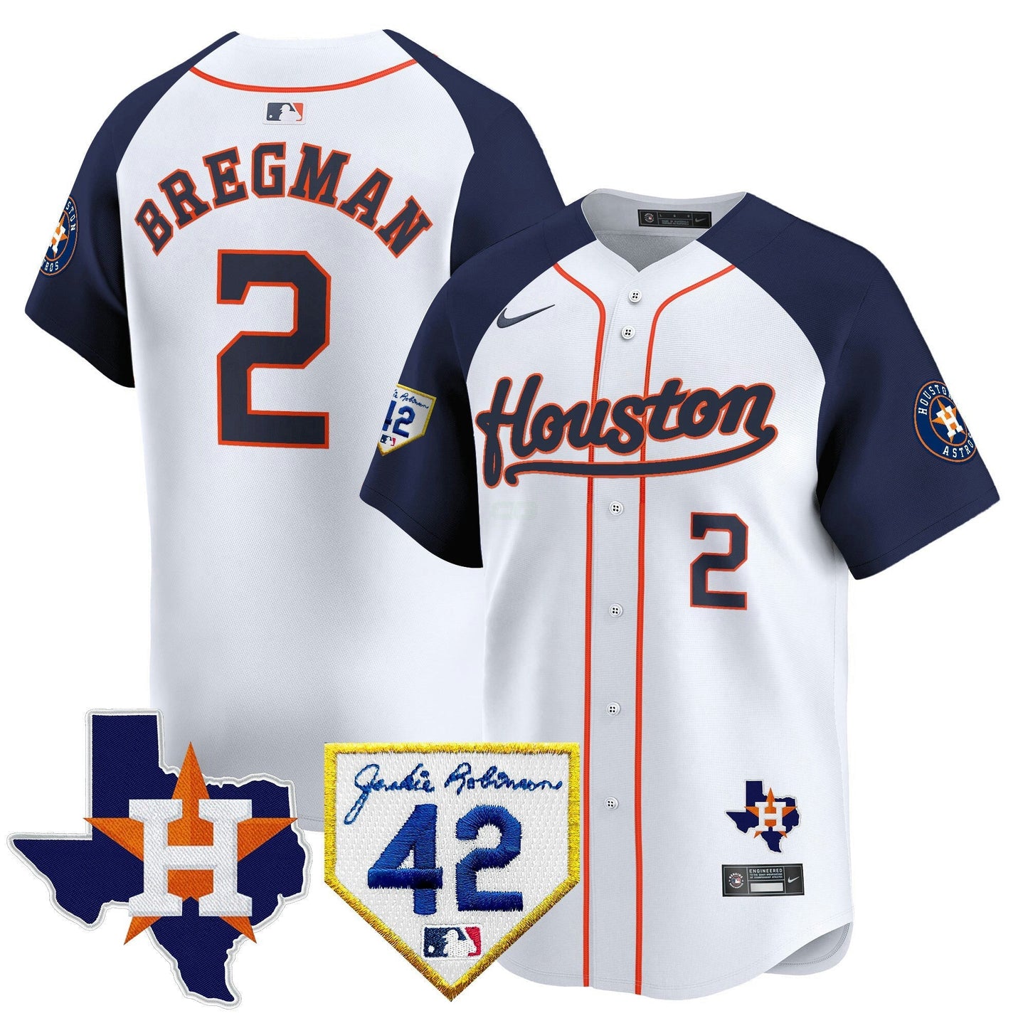 Camisa MLB Men’s Houston 2024 Jackie Robinson Patch Vapor Premier Limited Jersey