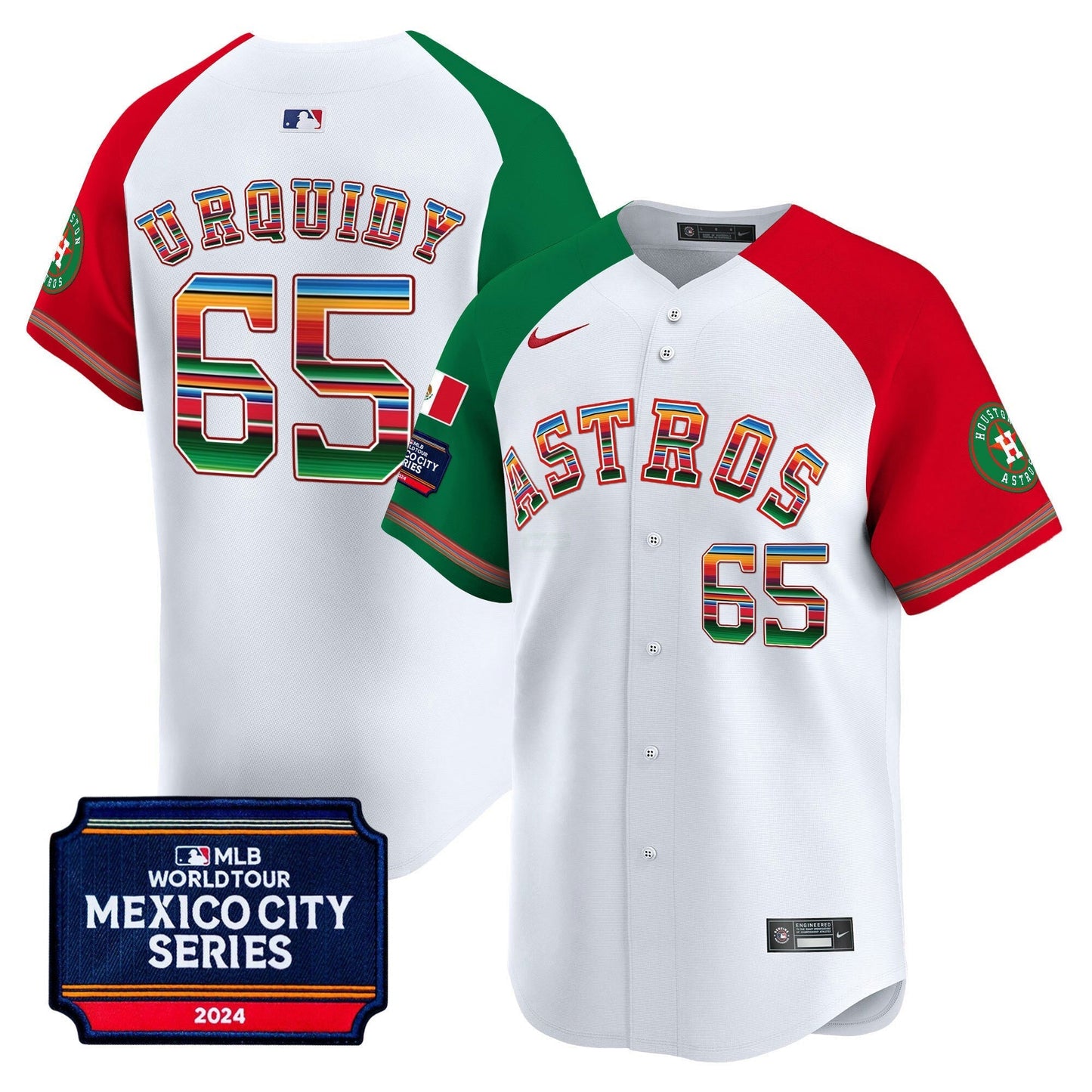 Camisa MLB Men’s Houston 2024 Mexico City Series Patch Vapor Premier Limited Jersey