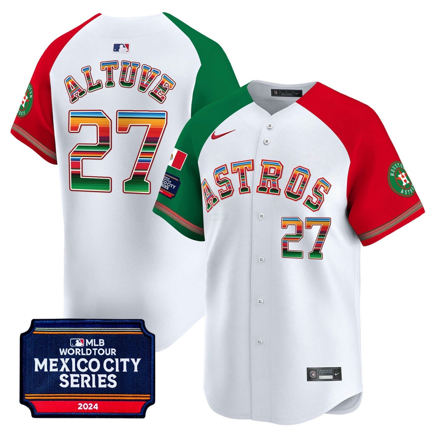 Camisa MLB Men’s Houston 2024 Mexico City Series Patch Vapor Premier Limited Jersey
