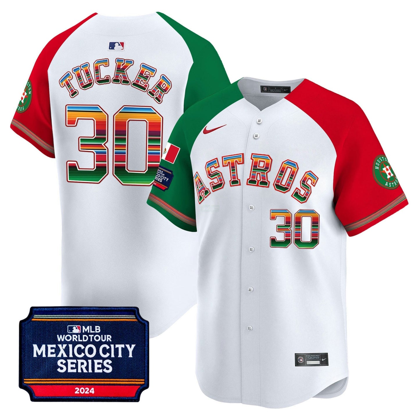 Camisa MLB Men’s Houston 2024 Mexico City Series Patch Vapor Premier Limited Jersey