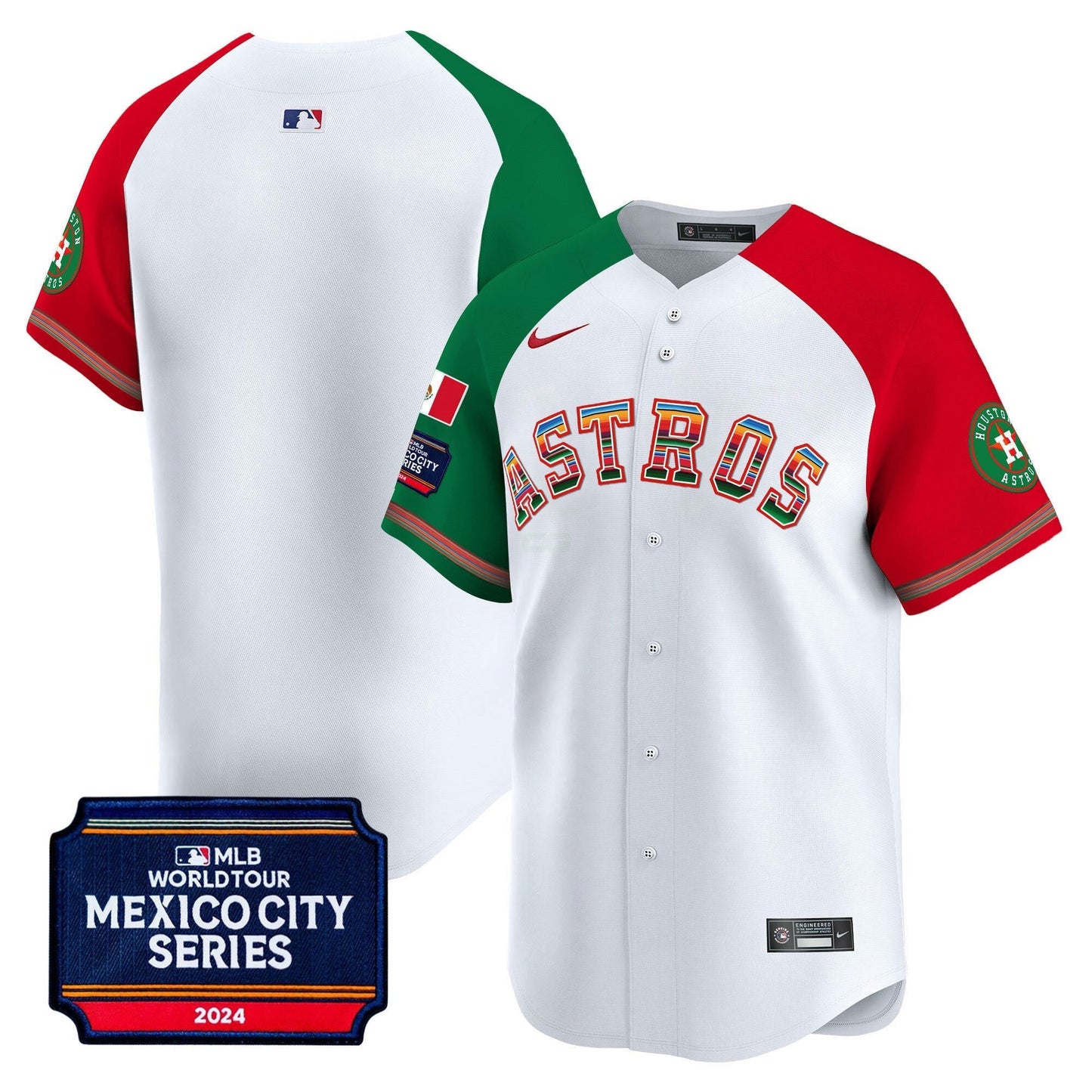 Camisa MLB Men’s Houston 2024 Mexico City Series Patch Vapor Premier Limited Jersey