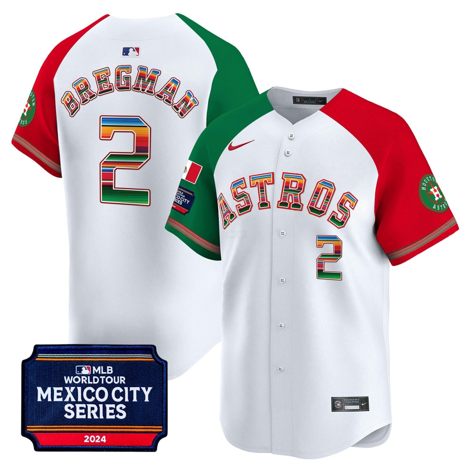 Camisa MLB Men’s Houston 2024 Mexico City Series Patch Vapor Premier Limited Jersey