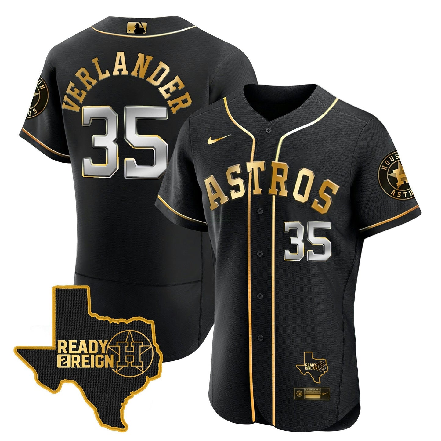 Camisa MLB Men’s Houston 2024 Ready 2 Reign Flex Base Jersey