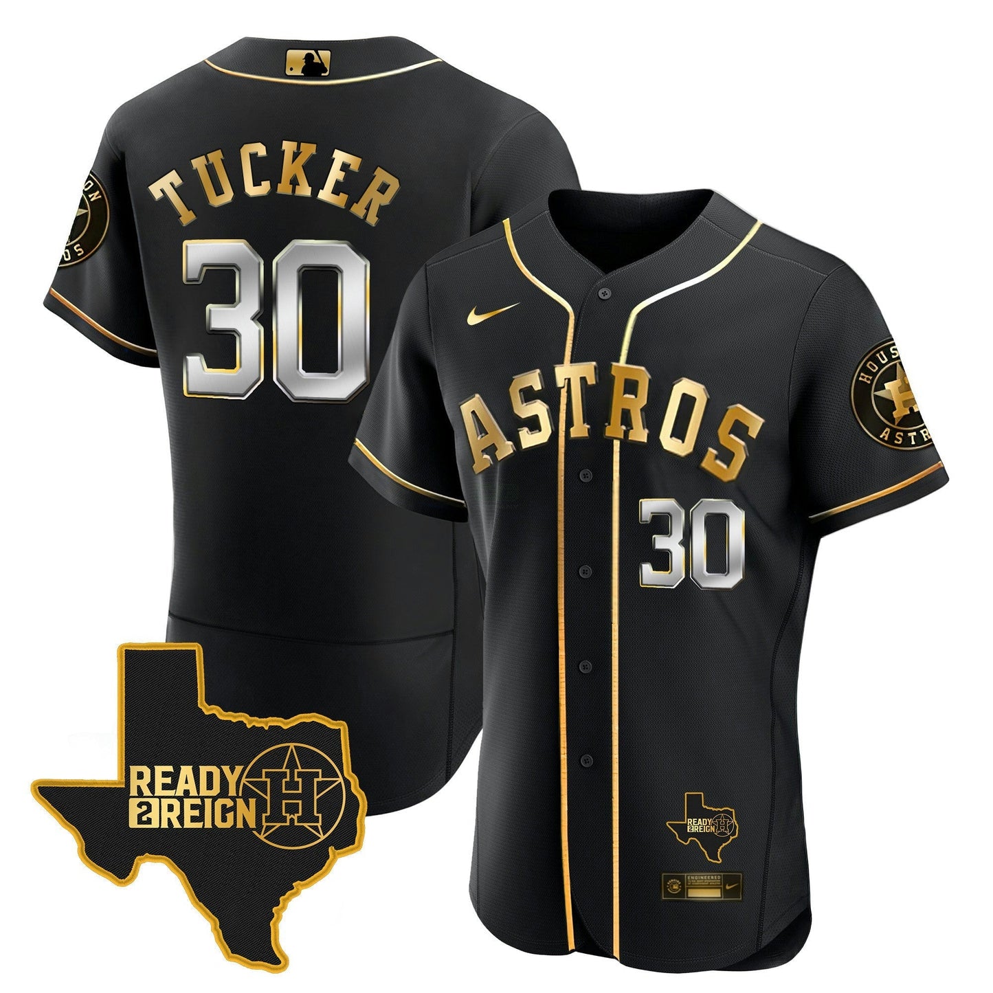 Camisa MLB Men’s Houston 2024 Ready 2 Reign Flex Base Jersey