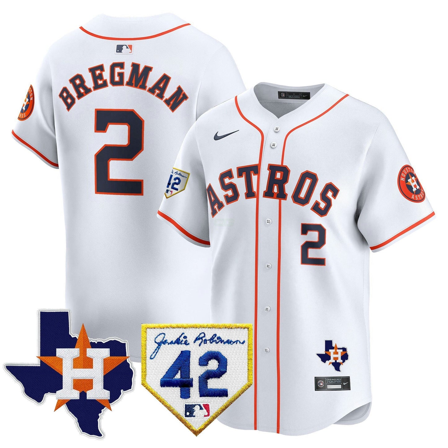 Camisa MLB Men’s Houston 2024 Robinson & Texas Patch Vapor Premier Limited Jersey
