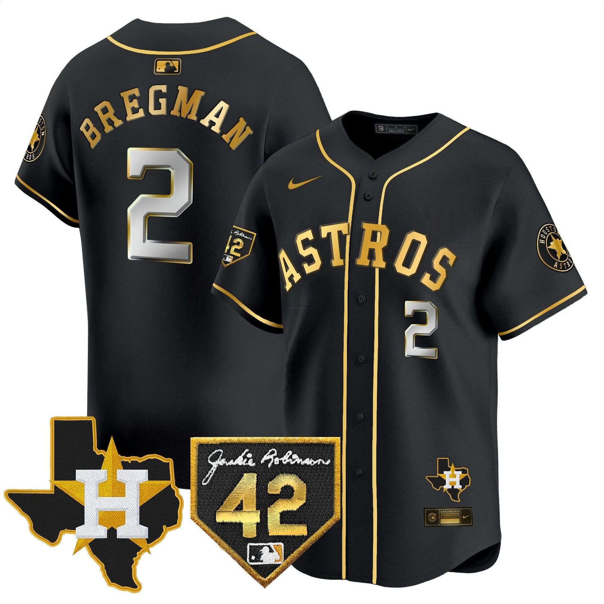 Camisa MLB Men’s Houston 2024 Robinson & Texas Patch Vapor Premier Limited Jersey