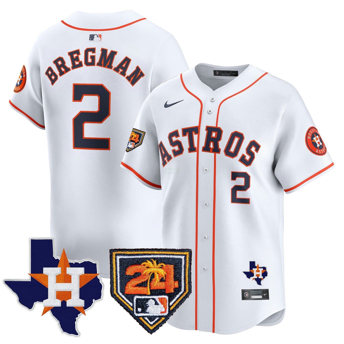 Camisa MLB Men’s Houston 2024 Spring Training & Texas Patch Vapor Premier Limited Jersey