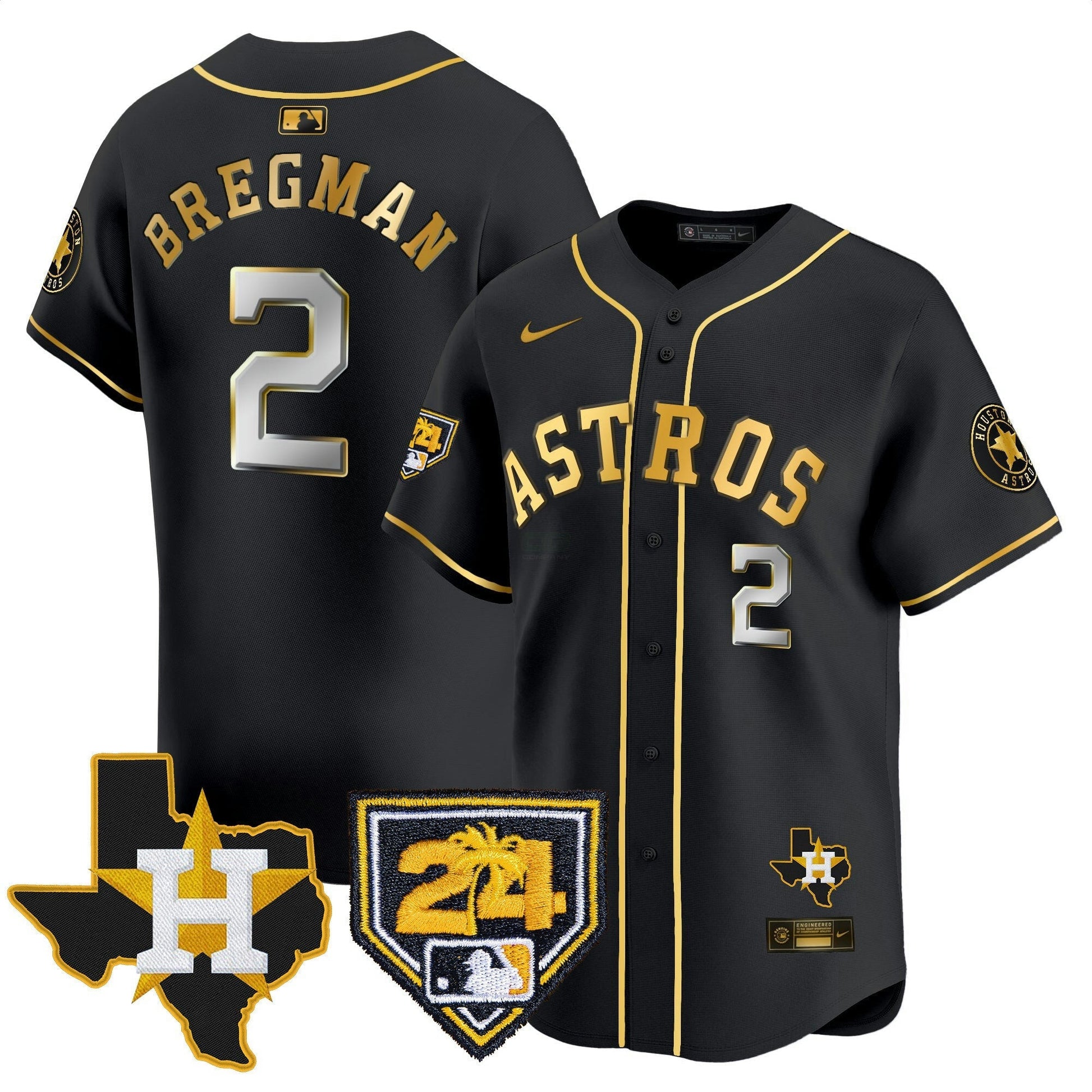 Camisa MLB Men’s Houston 2024 Spring Training & Texas Patch Vapor Premier Limited Jersey