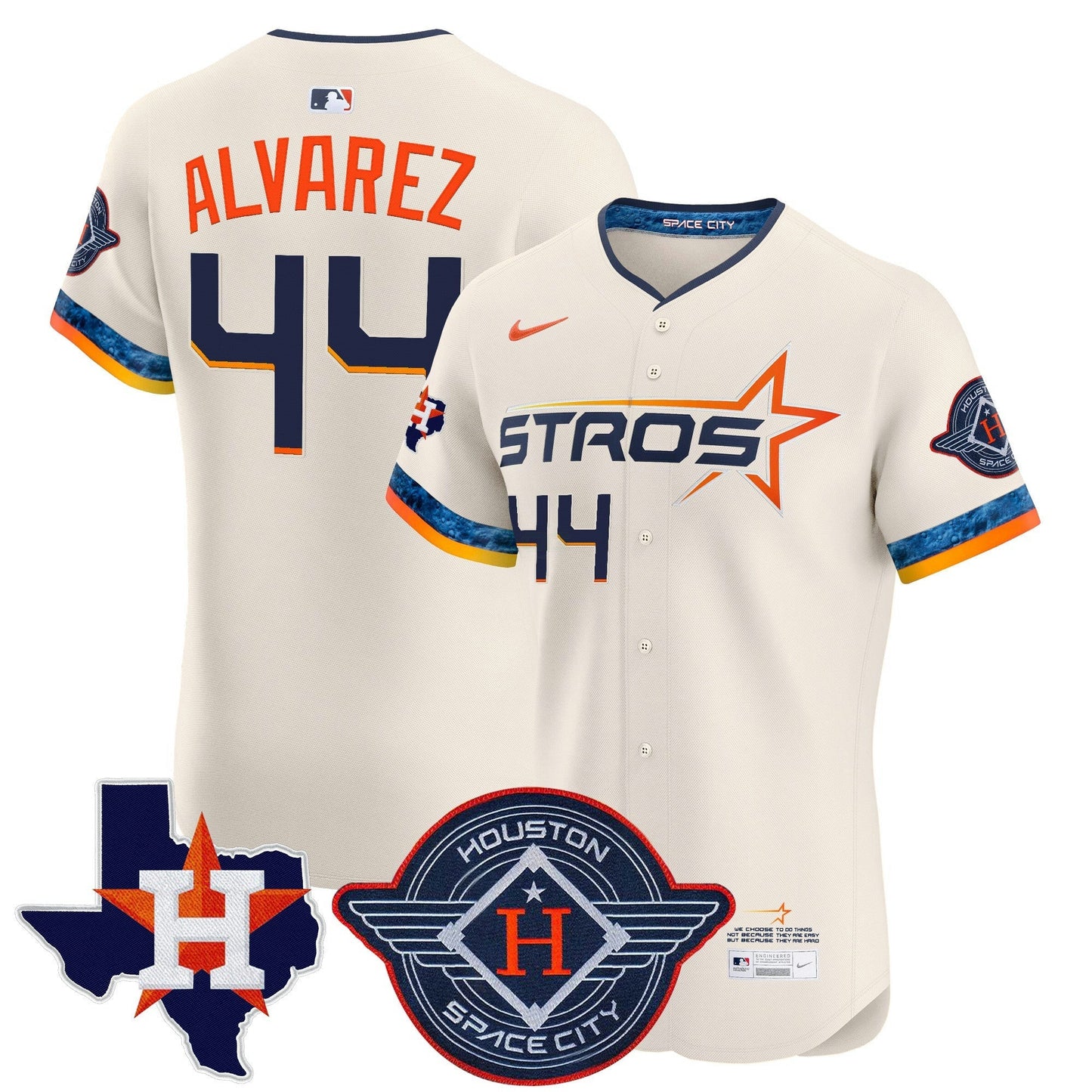 Camisa MLB Men’s Houston 2025 City Connect Texas Patch Vapor Premier Elite Jersey