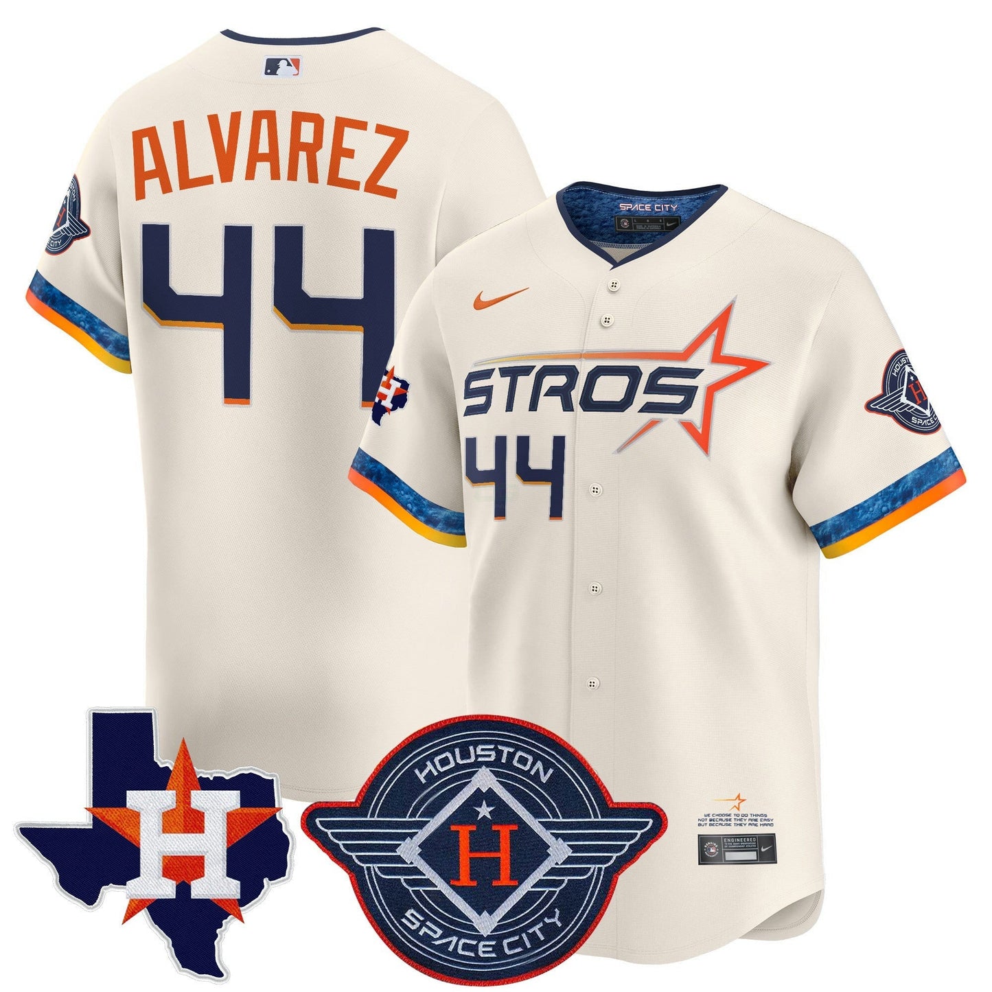 Camisa MLB Men’s Houston 2025 City Connect Texas Patch Vapor Premier Limited Jersey