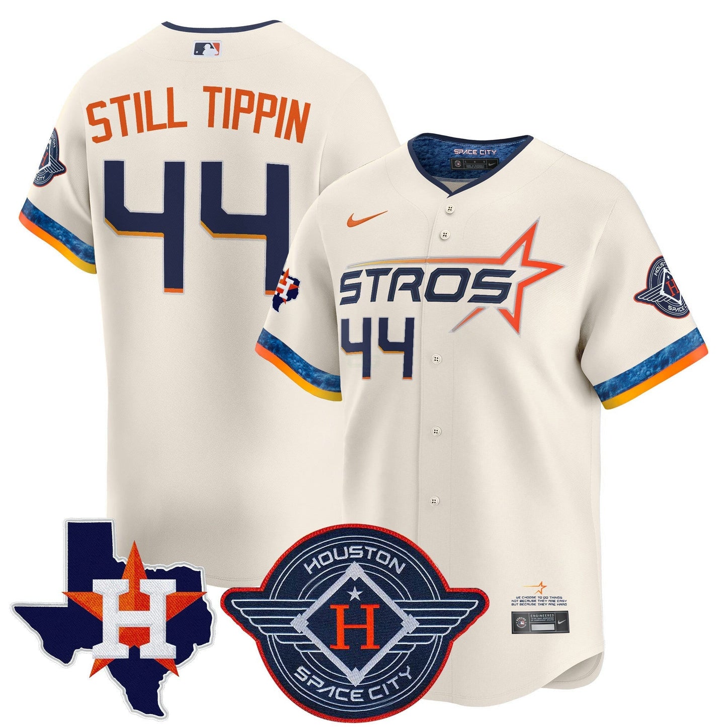 Camisa MLB Men’s Houston 2025 City Connect Texas Patch Vapor Premier Limited Jersey