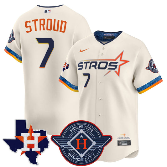 Camisa MLB Men’s Houston 2025 City Connect Texas Patch Vapor Premier Limited Jersey