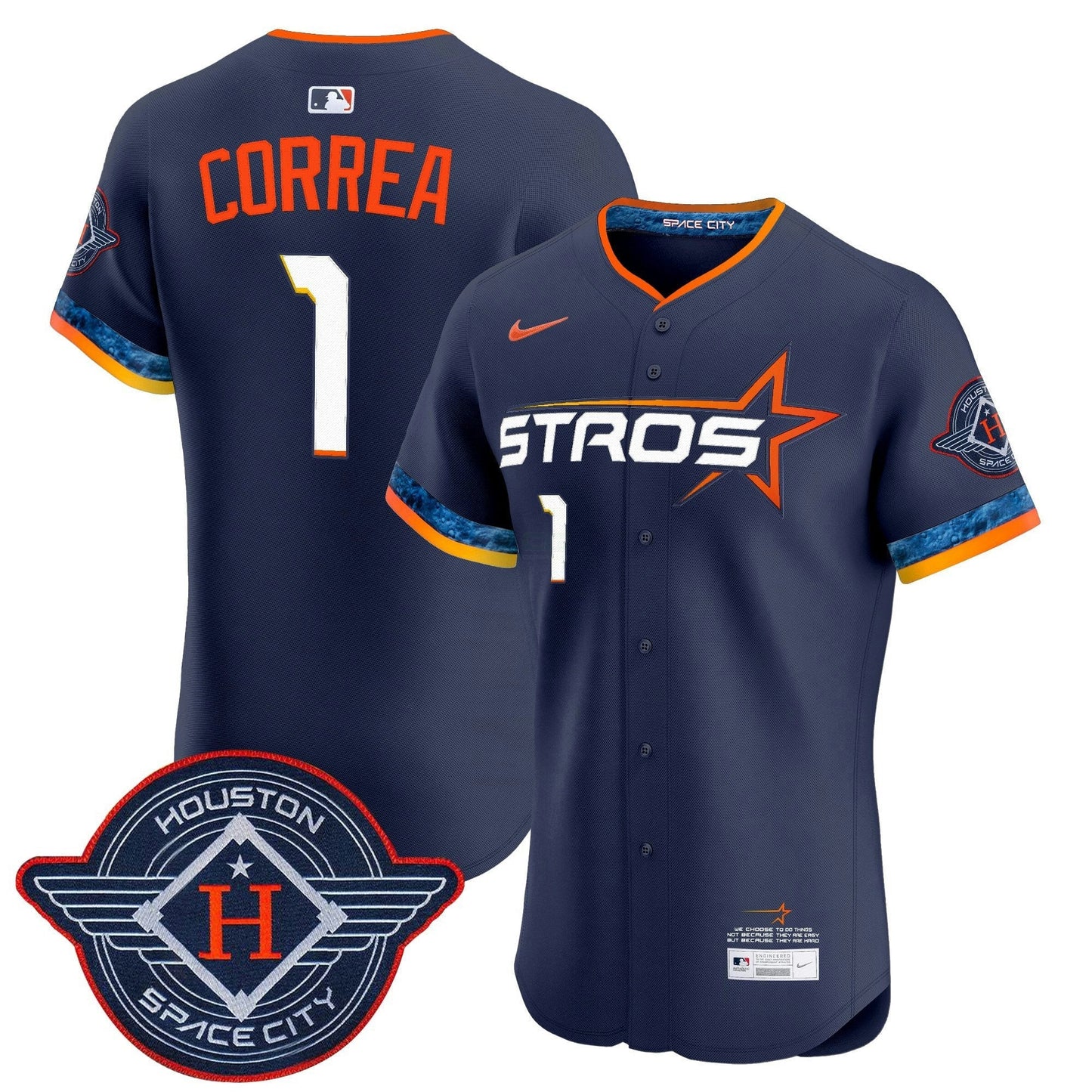Camisa MLB Men’s Houston 2025 City Connect Vapor Premier Elite Jersey