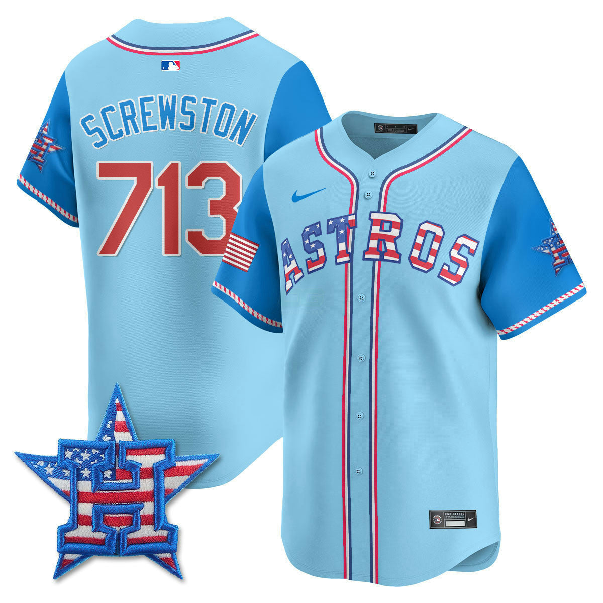 Camisa MLB Men’s Houston 2025 Fourth of July Vapor Premier Limited Jersey