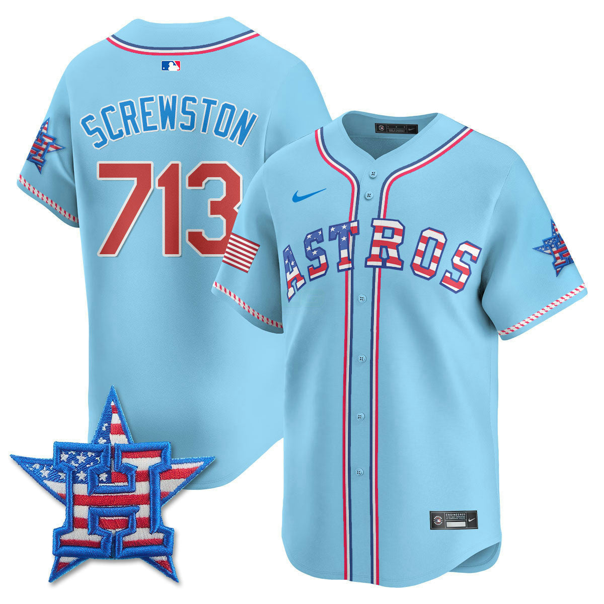 Camisa MLB Men’s Houston 2025 Fourth of July Vapor Premier Limited Jersey