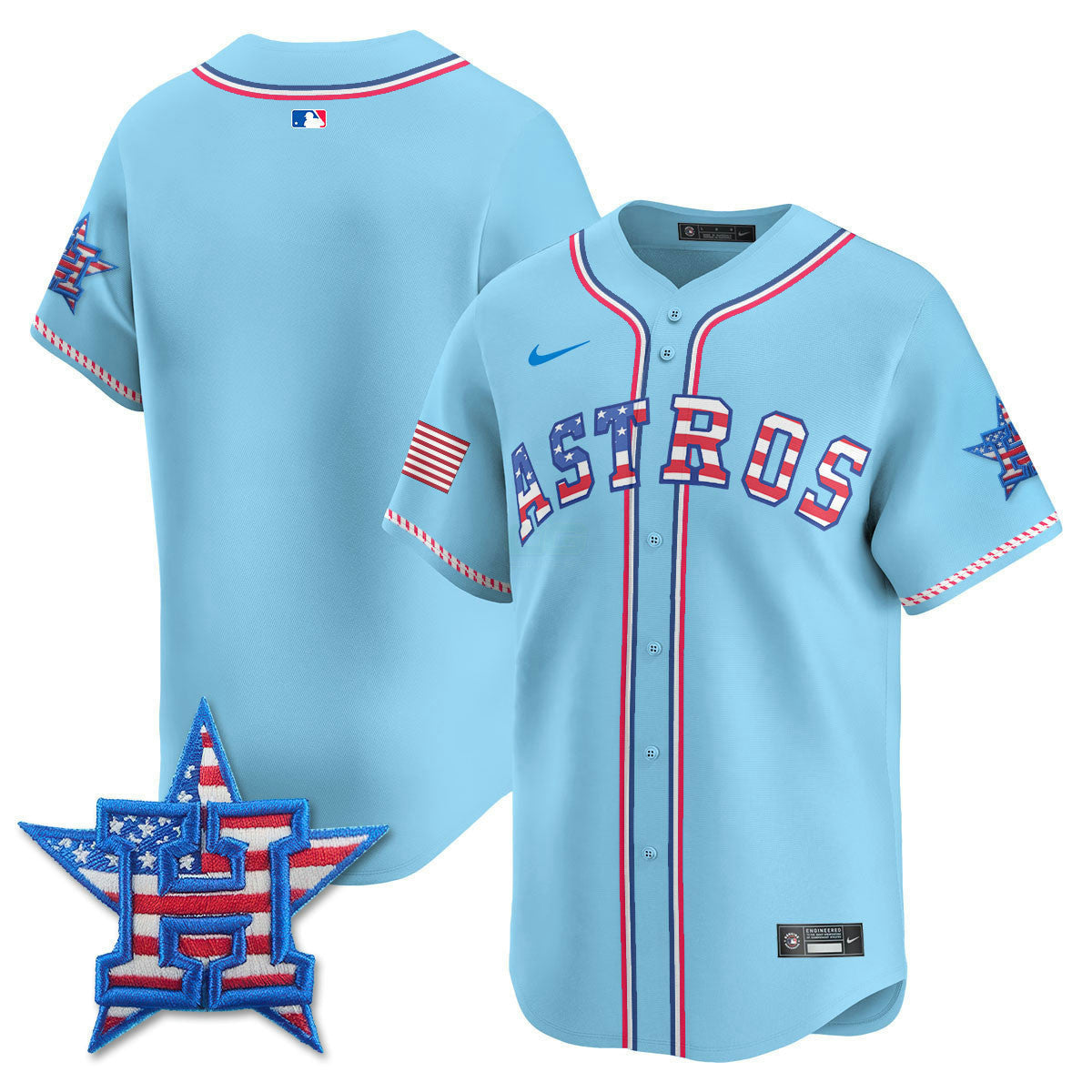 Camisa MLB Men’s Houston 2025 Fourth of July Vapor Premier Limited Jersey