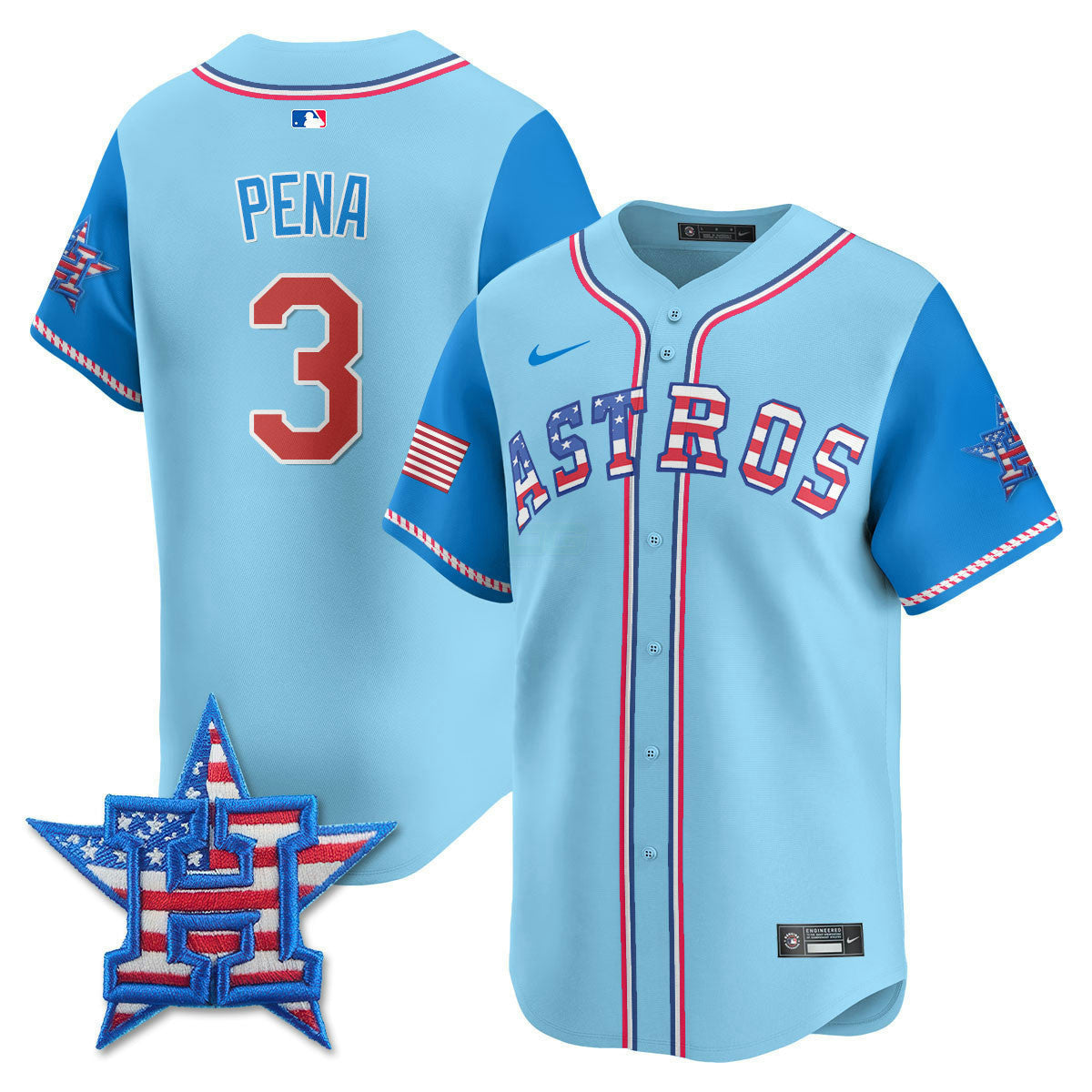 Camisa MLB Men’s Houston 2025 Fourth of July Vapor Premier Limited Jersey