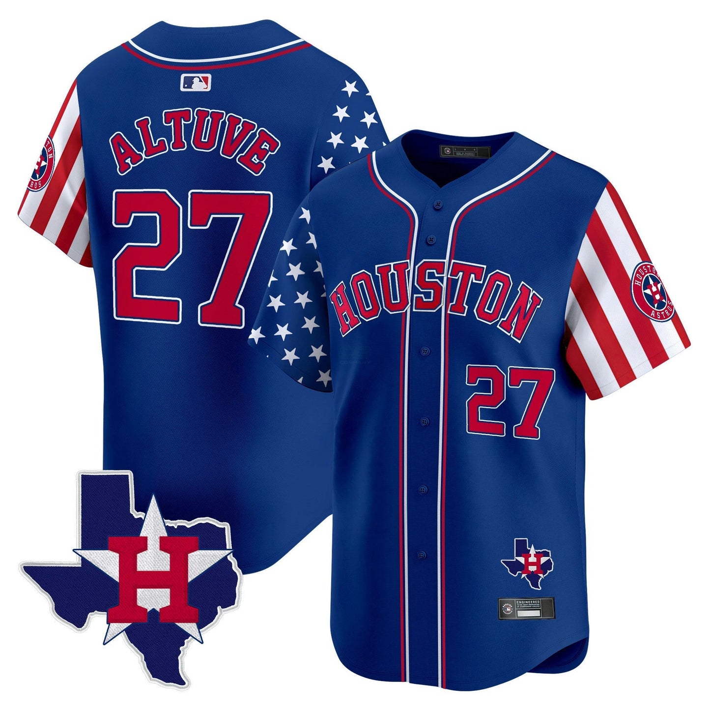 Camisa MLB Men’s Houston 2025 Independence Day Vapor Premier Limited Jersey V2