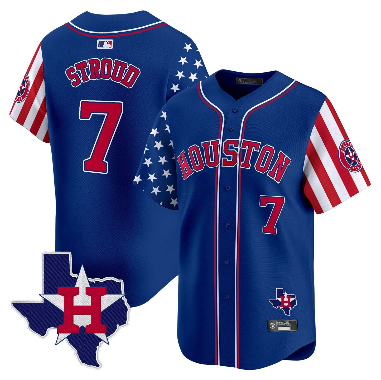 Camisa MLB Men’s Houston 2025 Independence Day Vapor Premier Limited Jersey V2