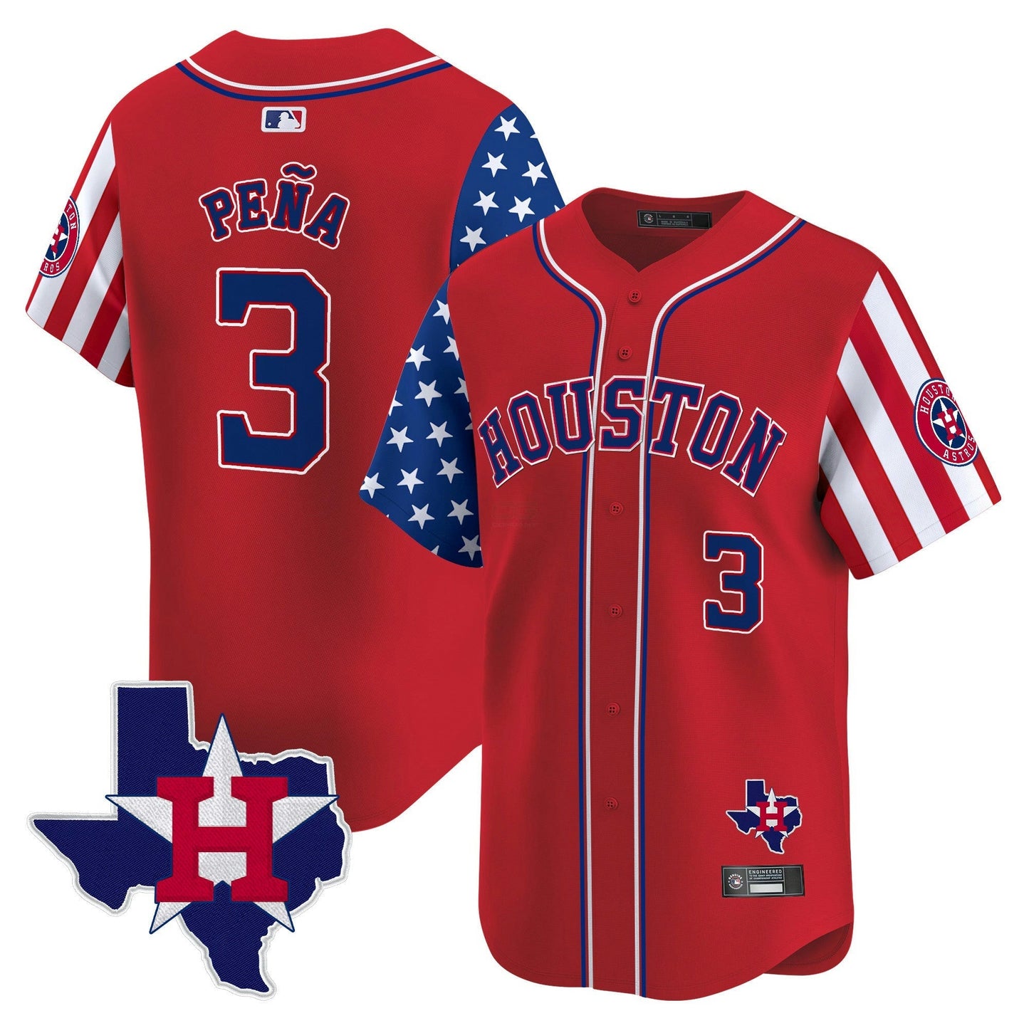 Camisa MLB Men’s Houston 2025 Independence Day Vapor Premier Limited Jersey V2