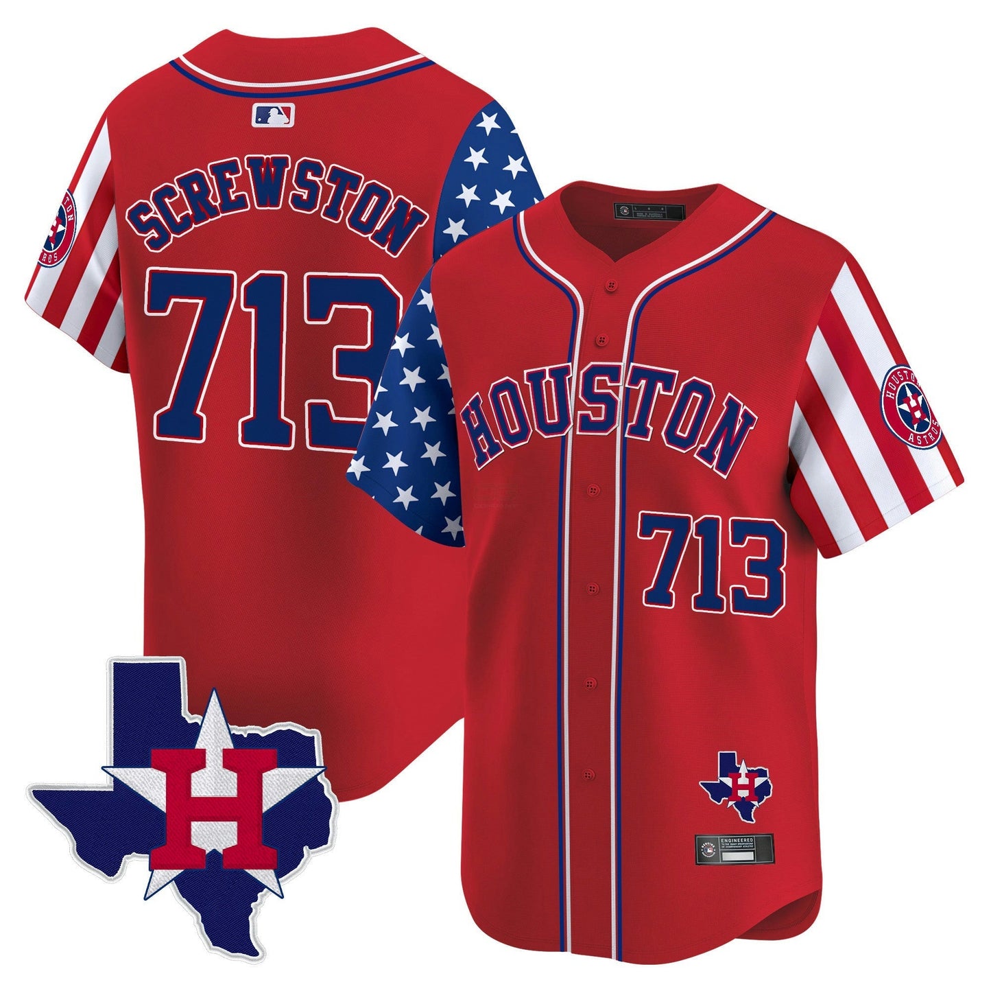 Camisa MLB Men’s Houston 2025 Independence Day Vapor Premier Limited Jersey V2