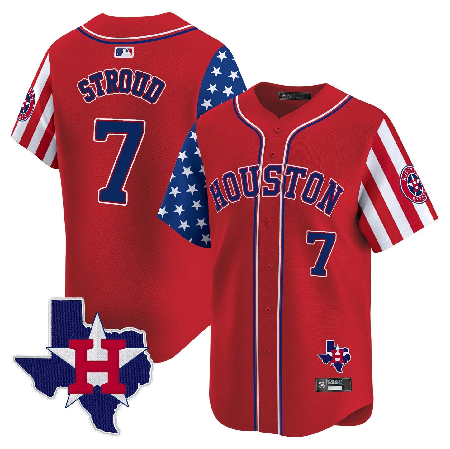 Camisa MLB Men’s Houston 2025 Independence Day Vapor Premier Limited Jersey V2