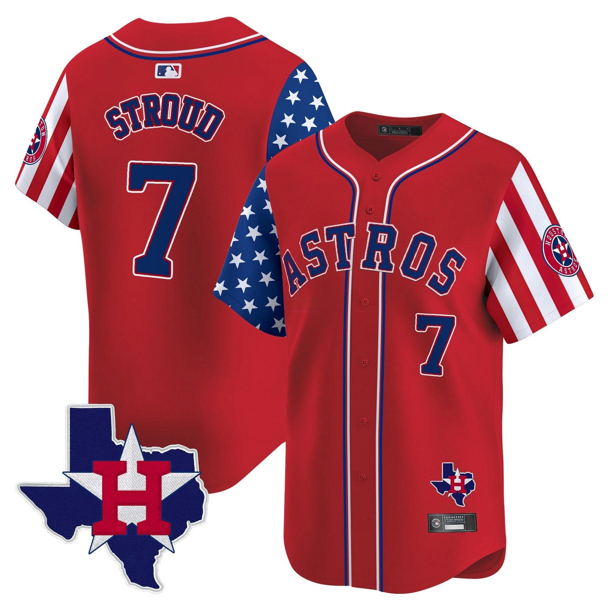 Camisa MLB Men’s Houston 2025 Independence Day Vapor Premier Limited Jersey