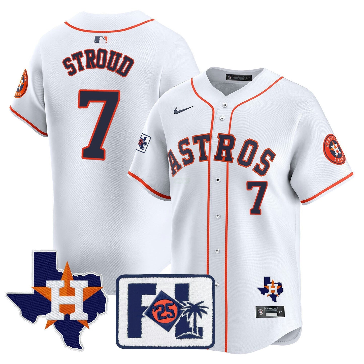 Camisa MLB Men’s Houston 2025 Spring Training & Texas Patch Vapor Premier Limited Jersey