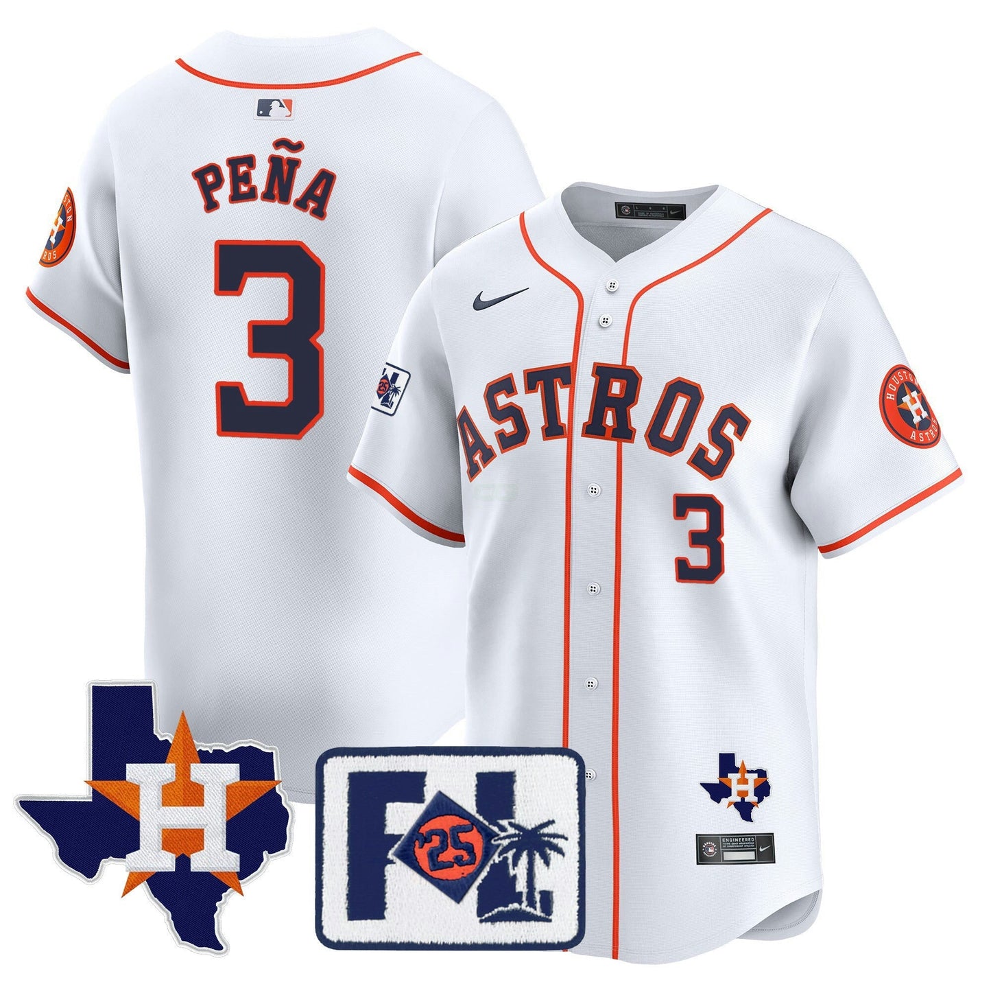 Camisa MLB Men’s Houston 2025 Spring Training & Texas Patch Vapor Premier Limited Jersey