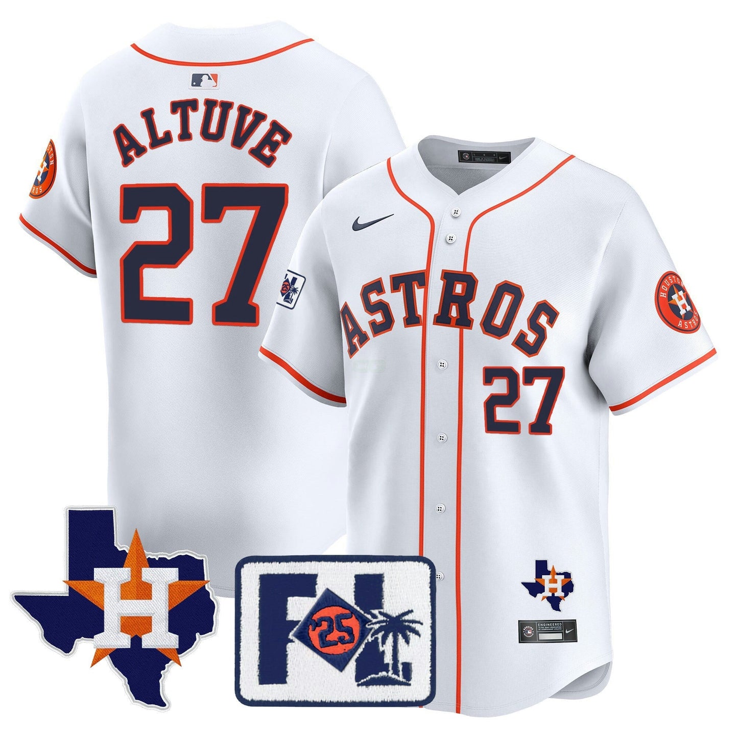 Camisa MLB Men’s Houston 2025 Spring Training & Texas Patch Vapor Premier Limited Jersey