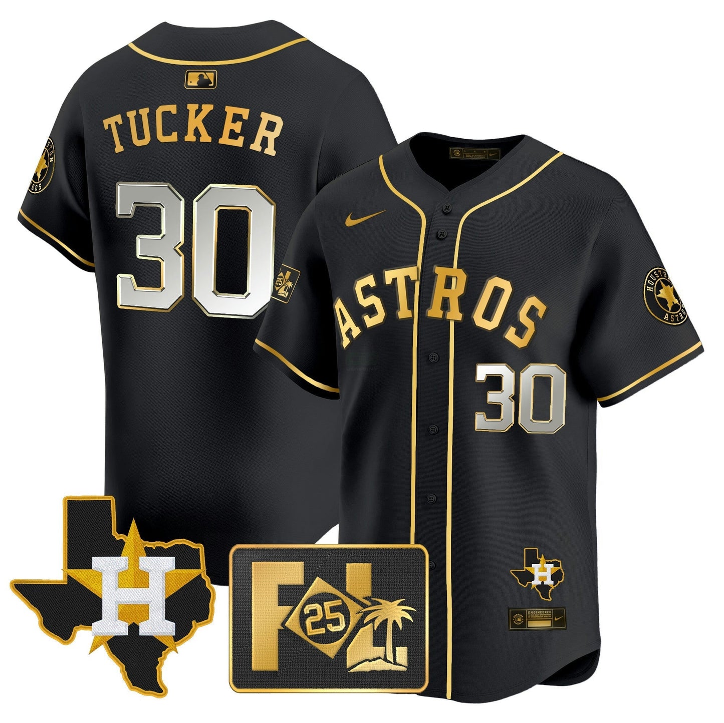 Camisa MLB Men’s Houston 2025 Spring Training & Texas Patch Vapor Premier Limited Jersey