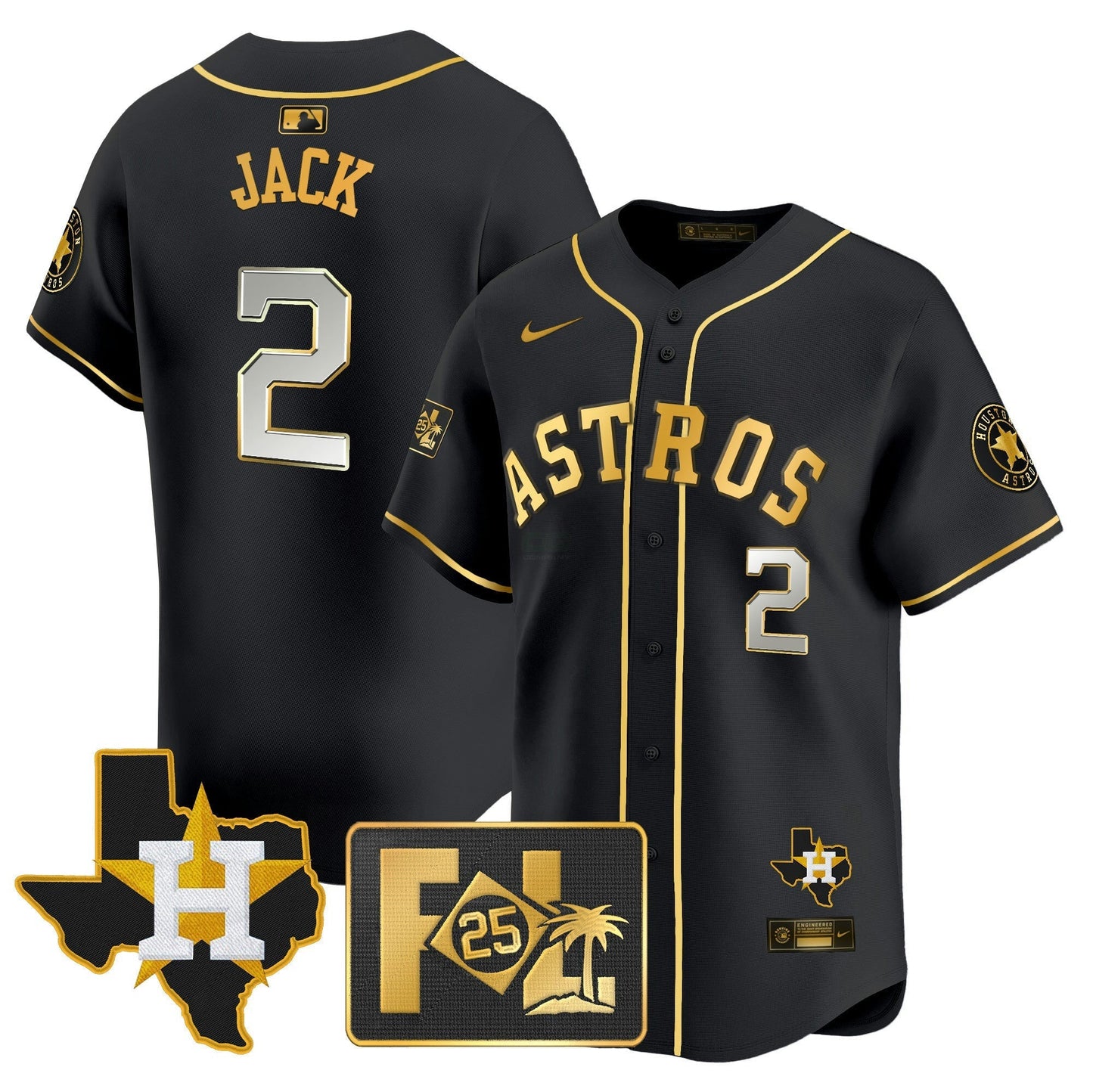 Camisa MLB Men’s Houston 2025 Spring Training & Texas Patch Vapor Premier Limited Jersey