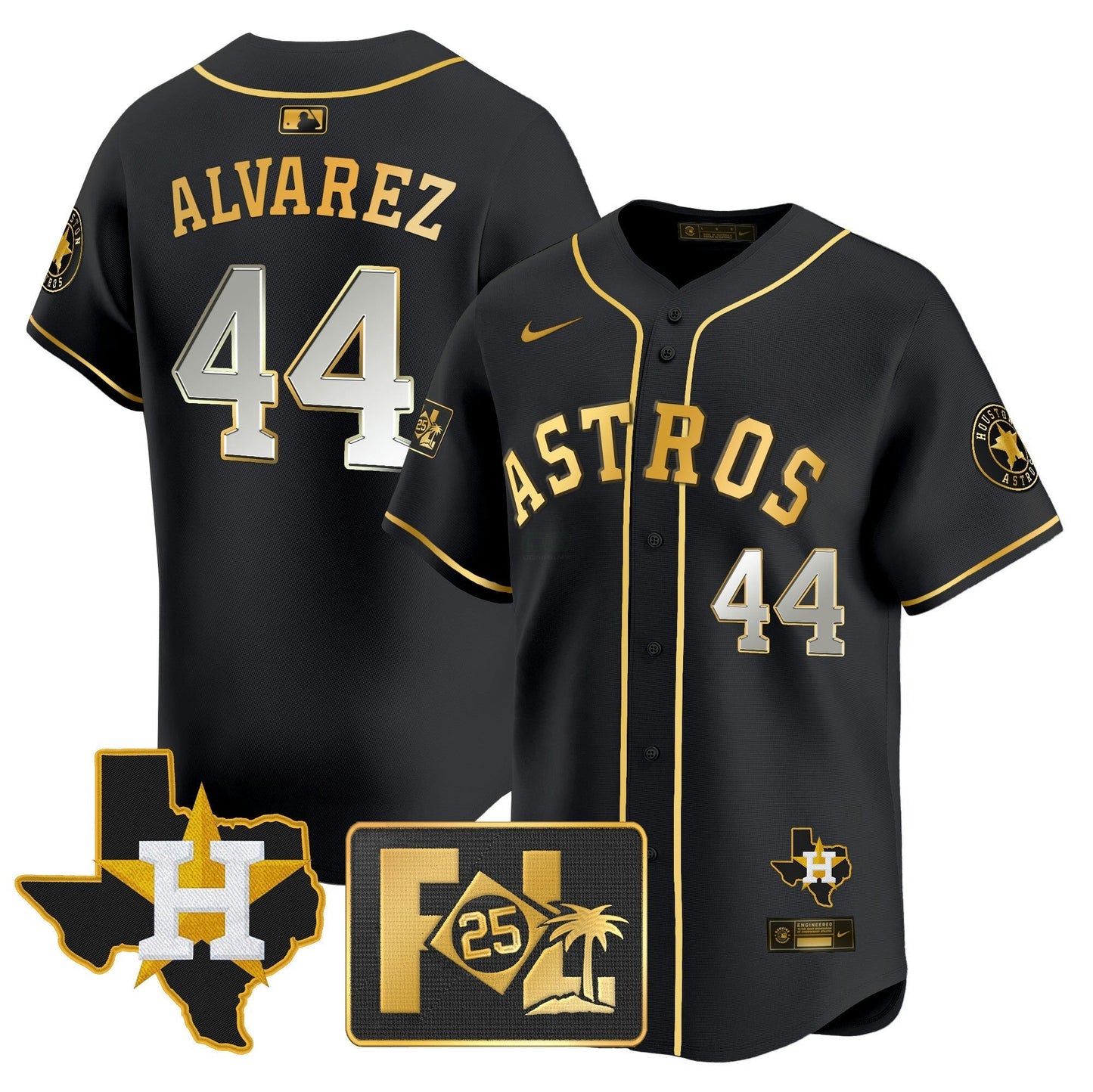 Camisa MLB Men’s Houston 2025 Spring Training & Texas Patch Vapor Premier Limited Jersey
