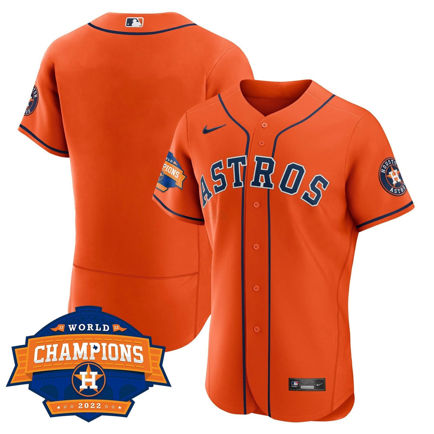 Camisa MLB Men’s Houston Alternativa 2022 World Series Champions Patch Limited Jersey