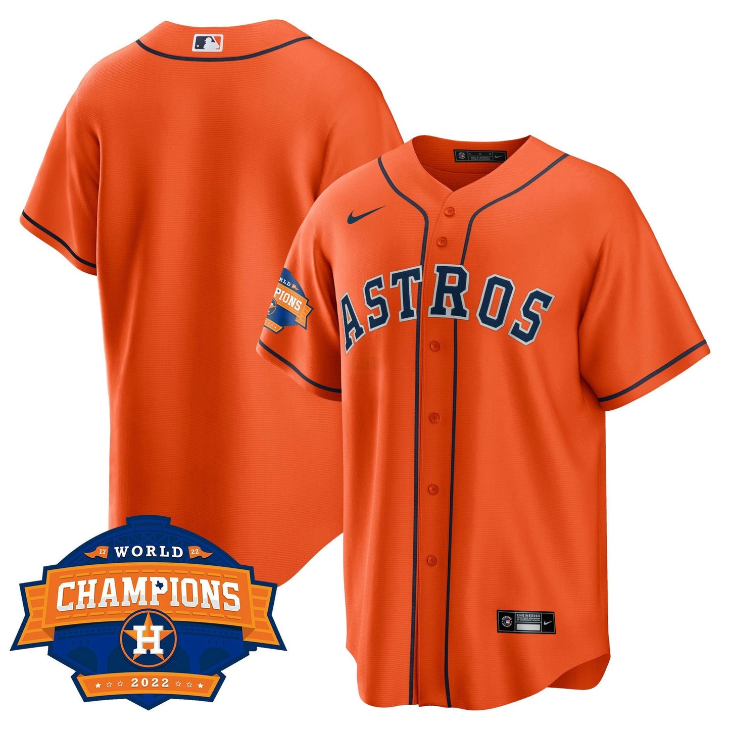 Camisa MLB Men’s Houston Alternativa 2022 World Series Champions Patch Limited Jersey
