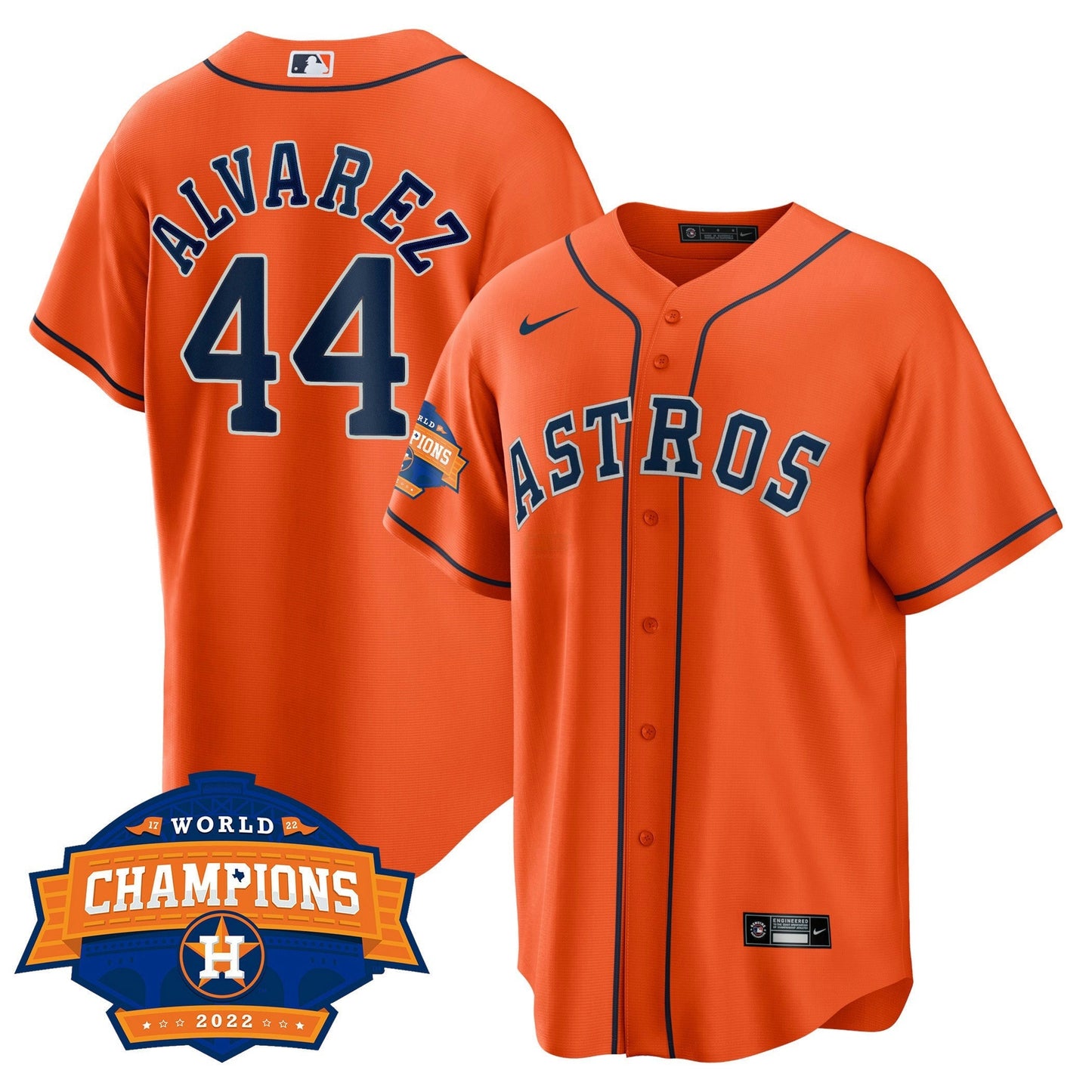 Camisa MLB Men’s Houston Alternativa 2022 World Series Champions Patch Limited Jersey