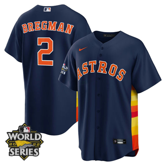 Camisa MLB Men’s Houston Alternativa Azul Marinho 2022 World Series Player Jersey