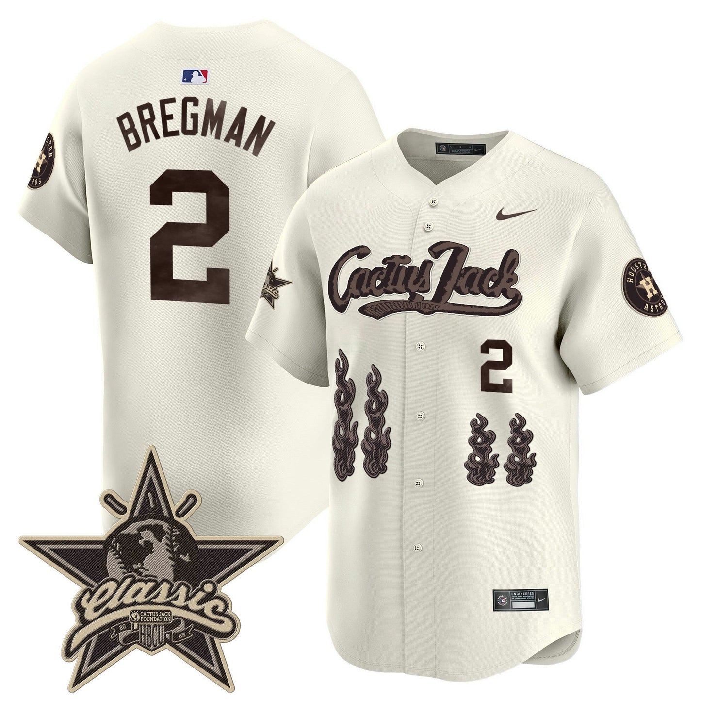 Camisa MLB Men’s Houston Cactus Jack 2025 Vapor Premier Limited Jersey