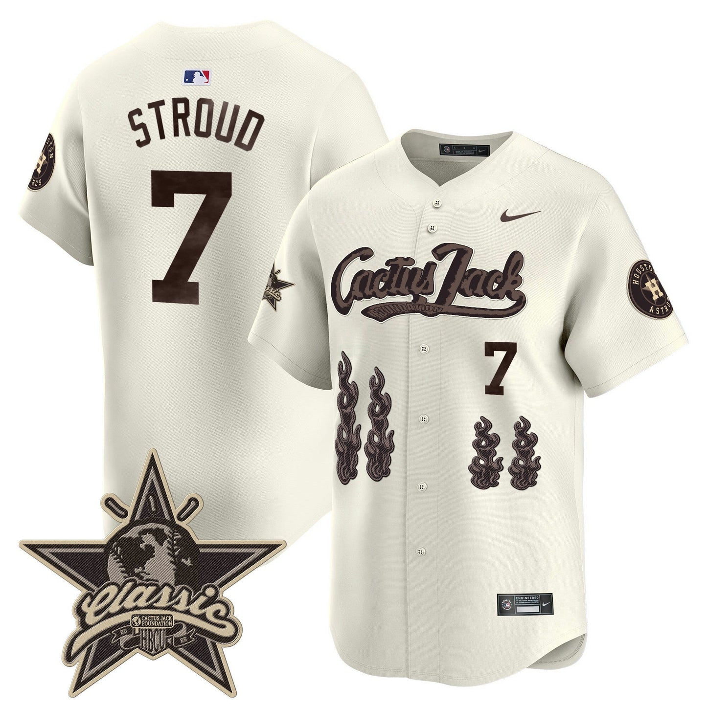 Camisa MLB Men’s Houston Cactus Jack 2025 Vapor Premier Limited Jersey