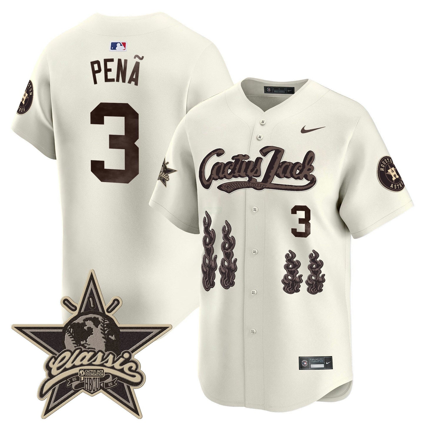 Camisa MLB Men’s Houston Cactus Jack 2025 Vapor Premier Limited Jersey