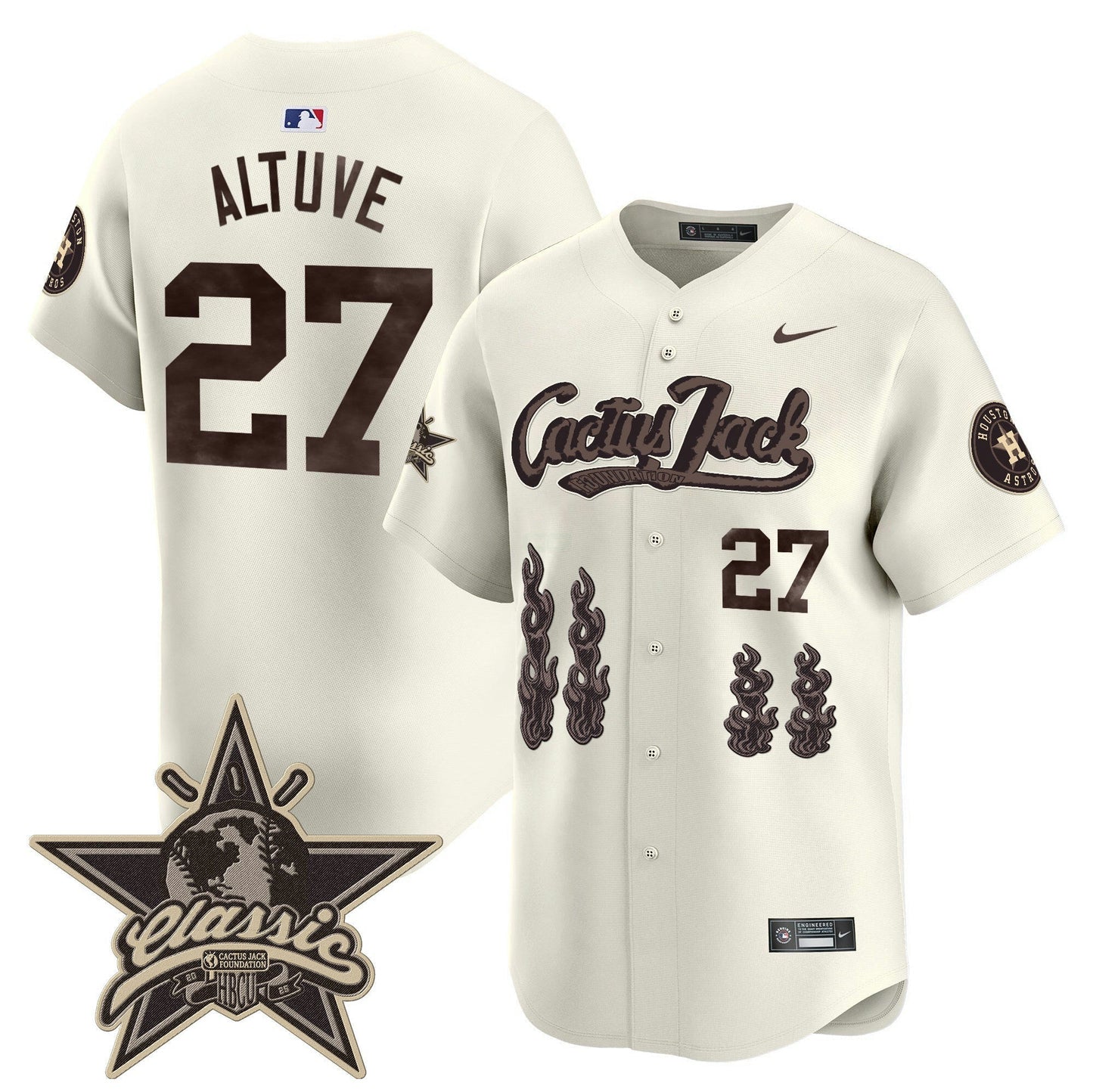Camisa MLB Men’s Houston Cactus Jack 2025 Vapor Premier Limited Jersey