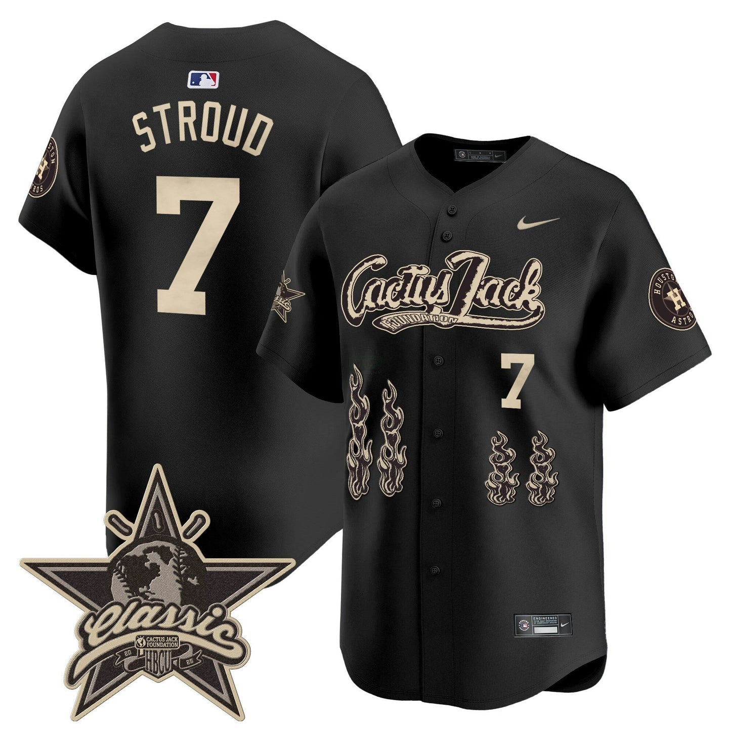 Camisa MLB Men’s Houston Cactus Jack 2025 Vapor Premier Limited Jersey