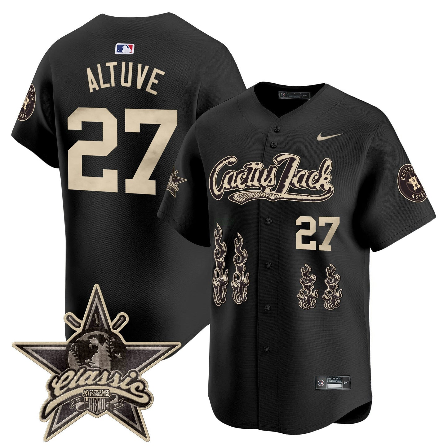 Camisa MLB Men’s Houston Cactus Jack 2025 Vapor Premier Limited Jersey