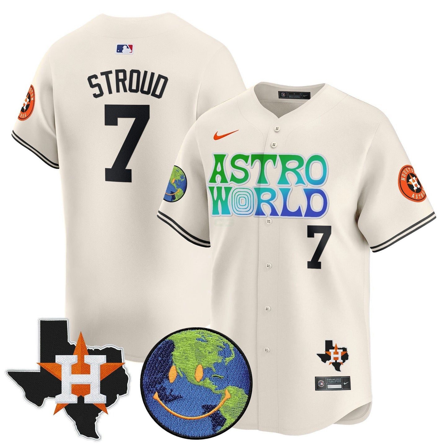 Camisa MLB Men’s Houston Cactus Jack Astro World Vapor Premier Limited Jersey